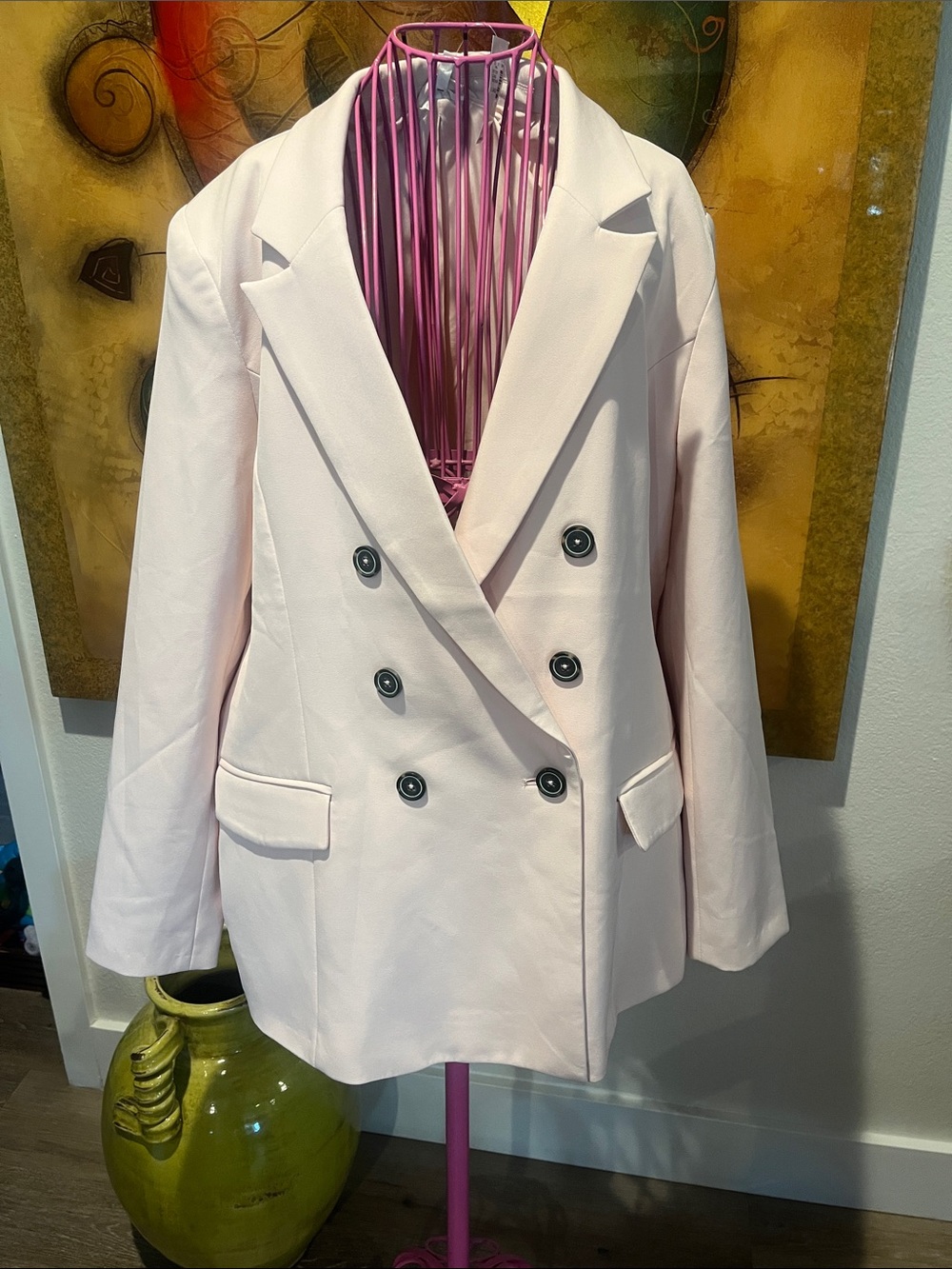 Maurices Pale Pink Double-Breasted Women’s Blazer